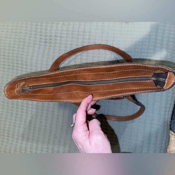 Patricia Nash Leather Bolsena Riot Rust Signature Map Purse GUC. slight wear. - Picture 15 of 15